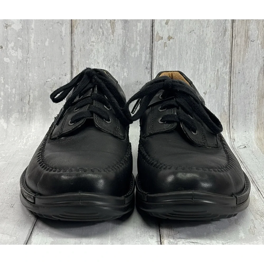 ECCO Men's Black Leather Oxford Lace Up Comfort Shoes EU 45 US 11-11.5